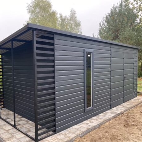 Domek ogrodowy z drewutnią 6x3